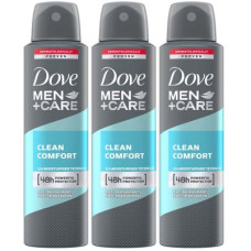 Deals, Discounts & Offers on  - DOVE Men+Care Clean Comfort Dry Spray Antiperspirant Deodorant (Pack of 3) Deodorant Spray - For Men(450 ml, Pack of 3)