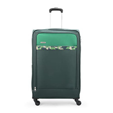 Deals, Discounts & Offers on  - Aristocrat Commander 79Cms Premium Polyester with PVC Coating Soft Sided Check-in 4 Wheels Large Green Suitcase