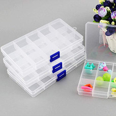 Deals, Discounts & Offers on  - ARCHIES Plastic Storage Containers Boxes (17.5 X 2.5 X 10 Cm, Gridcells - 15,White,Cuboid) with Cabinet Multidrawers