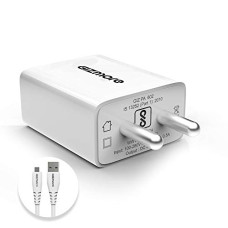 Deals, Discounts & Offers on Mobile Accessories - GIZMORE PA602 Pro Micro 2.4 A V8 Charger with Detachable Cable (White, Cable Included) (602 PRO Micro)