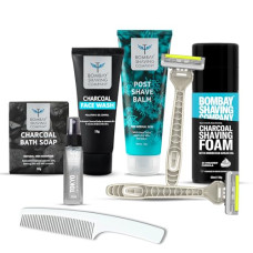 Deals, Discounts & Offers on Beauty Care - Bombay Shaving Company 9in1 Grooming Kit for Men | Valentine's Day Gift for Men | Shaving Foam, Post Shave Balm, Charcoal Soap, Razor