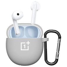 Deals, Discounts & Offers on Electronics - Sounce Earphone Case Cover Compatible with OnePlus Nord Buds CE, Soft Silicone Skin Case Cover Shock-Absorbing Protective Case with Keychain [Front LED Visible]  (Grey)