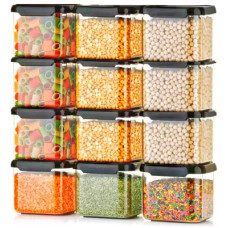 Deals, Discounts & Offers on Kitchen Containers - Womens 1st Choice Plastic Grocery Container - 550 ml(Pack of 12, Black)