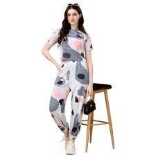Deals, Discounts & Offers on Women - Regolith Designer Saree Women's Cotton Lycra Printed & Knitted Round Neck night suits for women and Printed Top and Pyjama Set for Women | night dresses