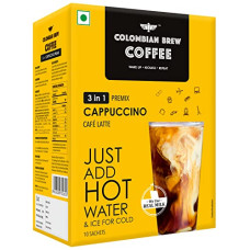 Deals, Discounts & Offers on  - Colombian Brew 3 in 1 Cappuccino Caf Latte, Instant Coffee Powder Premix, 10 Sachets Box