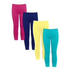Deals, Discounts & Offers on  - [Size 2-4 Y] Naughty Ninos Girl's Regular Leggings Pack of 4