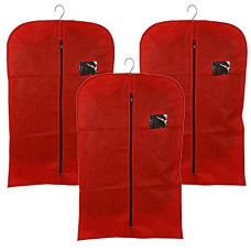 Deals, Discounts & Offers on  - Kuber Industries Non Woven 3 Pieces Mens Coat Blazer Cover (Red),CTKTLUG377