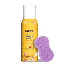 Deals, Discounts & Offers on Health & Personal Care - Sanfe Painless & Detan Hair Removal Spray Cream - 112 ml | For Chest, Legs, Arms & UnderArm | Removes Hair in 10 Minutes with Skin Detan | Orange Peel, Aloevera, Vitamin E & Niacinamide