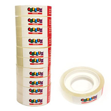 Deals and Offers on - CELLUX 12 Rolls Essential Transparent Tape Refills, Clear Tape, Cello Tape, All-Purpose Transparent Glossy Tape Deals, Discounts & Offers on - CELLUX 12 Rolls Essential Transparent Tape Refills, Clear Tape, Cello Tape, All-Purpose Transparent Glossy Tape