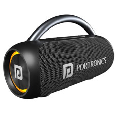 Deals, Discounts & Offers on Electronics - Portronics Radiant 30W Wireless Bluetooth Portable Speaker With In-Built Mic,6 Hours Playtime,HD Clarity Sound,Dual Driver,RGB LEDs,TWS Connectivity,BT5.3v,USB Drive,Aux in,Type C Fast Charging(Black)