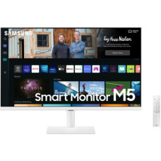 Deals, Discounts & Offers on Computers & Peripherals - [For SBI Credit Card] SAMSUNG M5 27 inch Full HD VA Panel with embedded TV Apps, PC-less productivity with Samsung DeX, Office 365, Google Duo app, and IoT Hub, Built-in Speakers, Ultrawide Game View Smart Monitor (LS27CM501EWXXL)(Response Time: 4 ms, 60 
