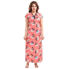 Deals, Discounts & Offers on Women - [Size XL] Fabme Women's Printed Sarina Satin Nighty