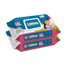 Deals, Discounts & Offers on Baby Care - Little's Soft Cleansing Baby Wipes Lid, 80 Wipes (Pack of 2)