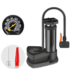 Deals, Discounts & Offers on Accessories - DeoDap Portable High Pressure Foot Air Pump | Cycle Pump for Bicycle and Bike | Heavy Compressor Cylinder with Pressure Gauge Floor Pump for Motorbike