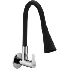 Deals, Discounts & Offers on  - Spazio SmartBuy Fusion Flexible Sink - Flxo Play With 360 Degree Flexible Black Silicon Swivel Spout & Dual Flow Pattern For Hot OR Cold Water With Wall Flange Pillar Tap Faucet(Wall Mount Installation Type)