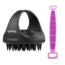 Deals, Discounts & Offers on  - Lifelong Silicone Scalp Massager Shampoo Brush with Body Scrubber | Soft Silicone Hair Scrubber for washing hair, Scalp Brush for Hair Growth & Dandruff Treatment |Wet Dry Hair Massager