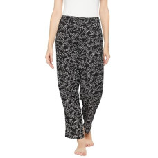 Deals, Discounts & Offers on Women - [Size M] Clovia Women's Rayon Print Me Pretty Pyjama In Black