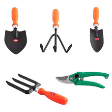 Deals, Discounts & Offers on Gardening Tools - Spartan Spectacular Gardening Tools Set of Trowel Big, Trowel Small, Cultivator, Fork and Pruner (Multicolour, 5 Pieces) (SPGT-PK-5)