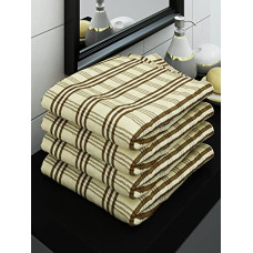 Deals, Discounts & Offers on  - Athom Living Ecosaviour Premium Cotton Bath Towel Alfa Yellow (Pack of 4)