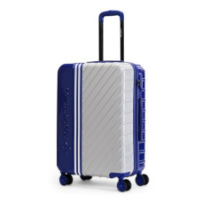 Deals, Discounts & Offers on  - Nasher Miles Vegas Hard-Sided Polycarbonate Check-in Luggage Blue&Silver 24 inch |65cm Trolley Bag