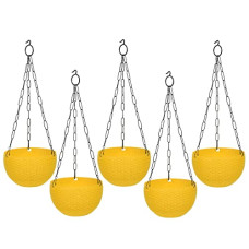 Deals, Discounts & Offers on Gardening Tools - GTB Hanging PLANTERS Round Shape Garden Hanging Flower Port | Crystal Flower Pots Flower Pot | Hanging Planter | Metal Hanging Chain | Flower Pots