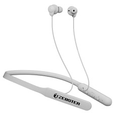 Deals, Discounts & Offers on Headphones - ZEBSTER Style 603 in Ear Wireless Neckband with Bluetooth 5.2, Call Function, Voice Assistant Support with Extra Ear Tips(White)