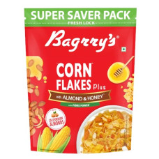 Deals, Discounts & Offers on  - Bagrrys Corn Flakes 750gm Pouch | Almond and Honey | With Fibre Power | Breakfast Cereal | Naturally Cholesterol Free