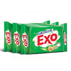 Deals, Discounts & Offers on  - Exo Dishwash Bar 200g Pack of 3 | Complete dishwashing solution with anti-bacterial efficacy with goodness of ginger | Remove tough grime, kills bacteria & sanitizes the utensils.