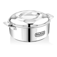 Deals and Offers on - Paras Homeware Sigma Steel Casserole|Food Grade | Easy to Carry | Easy to Store For Rice, Gravy, Curry|3850ml Deals, Discounts & Offers on - Paras Homeware Sigma Steel Casserole|Food Grade | Easy to Carry | Easy to Store For Rice, Gravy, Curry|3850ml
