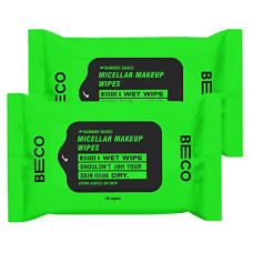 Deals, Discounts & Offers on Beauty Care - Beco Bamboo Micellar Make up removal wet wipes, 100% Natural & Ecofriendly (Pack of 2), Infused with Aloe, Vitamin B5, and Vitamin E