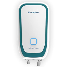 Deals and Offers on - Crompton Solarium Vogue 3 Litre, 3kW Instant Water Heater/Geyser with Free Installation & Free Pipes (White & Turquoise Blue) Deals, Discounts & Offers on - Crompton Solarium Vogue 3 Litre, 3kW Instant Water Heater/Geyser with Free Installation & Free Pipes (White & Turquoise Blue)