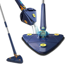 Deals, Discounts & Offers on Home Improvement - JIALTO 360 Rotatable Cleaning Mops Adjustable Triangle Floor Cleaner Mop with Stainless Steel Long Handle Push-Pull Squeezing Cleaning Mop Dry & Wet Mop for Floor Cleaning Mop