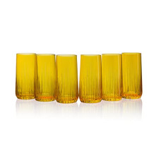 Deals, Discounts & Offers on  - Pasabahce Nova Glass from House of Pasabahce The Original Pasabahce from Turkey, Amber Transparent Nova Glasses, 360 ml in Set of 6 Pcs, Perfect fit