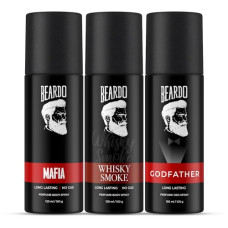 Deals and Offers on Beauty Care - Beardo Godfather Perfume Deo Spray 150ml, Whisky Smoke Perfume Body Spray 120ml, Mafia Perfume Body Spray 120ml Deals, Discounts & Offers on Beauty Care - Beardo Godfather Perfume Deo Spray 150ml, Whisky Smoke Perfume Body Spray 120ml, Mafia Perfume Body Spray 120ml