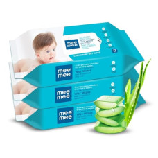 Deals, Discounts & Offers on  - Mee Mee Baby Gentle Wet Wipes with Aloe Vera extracts, 72 counts, Pack of 3