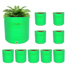 Deals, Discounts & Offers on Gardening Tools - CINAGRO (Pack of 10 Grow Bags, 12x12 inch, Heavy Duty HDPE, UV Stabilized, Comes with Eyelets