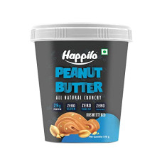 Deals and Offers on - Happilo All Natural Peanut Butter Crunchy 500g, Protein Rich, Roasted Peanuts, No Added Sugar Deals, Discounts & Offers on - Happilo All Natural Peanut Butter Crunchy 500g, Protein Rich, Roasted Peanuts, No Added Sugar