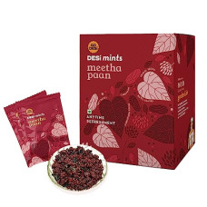 Deals and Offers on - Go Desi Meetha Paan Mouth fresheners, Desi Mints, Refreshing Mouthfreshener, Mukhwas, Box of 40 Sachets Deals, Discounts & Offers on - Go Desi Meetha Paan Mouth fresheners, Desi Mints, Refreshing Mouthfreshener, Mukhwas, Box of 40 Sachets