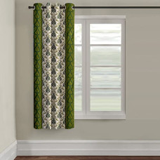 Deals and Offers on - Cortina 1 Piece Damask Design Panel Eyelet Polyester Window Curtain - 5-Feet, Green Deals, Discounts & Offers on - Cortina 1 Piece Damask Design Panel Eyelet Polyester Window Curtain - 5-Feet, Green
