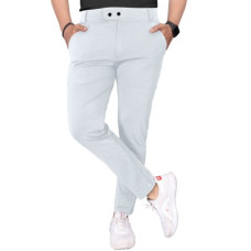 Deals and Offers on - COMBRAIDEDMen Regular Fit Silver Lycra Blend Trousers Deals, Discounts & Offers on - COMBRAIDEDMen Regular Fit Silver Lycra Blend Trousers