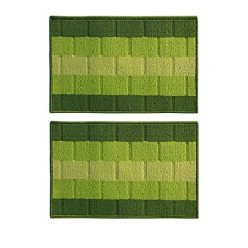 Deals, Discounts & Offers on  - Status Contract Status Luxury Premium Polypropylene Home Decor Doormats Floor Door Mat (Pack of 2) - 58 Cm X 38 Cm (Green)