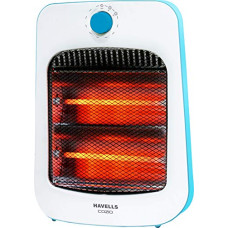 Deals, Discounts & Offers on  - Havells Cozio Quartz Room Heater 800 Watt, 2 Heat Setting, 2 Year Warranty (White, Blue)