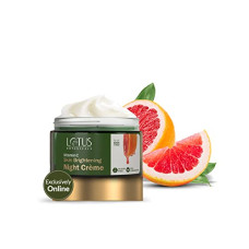 Deals, Discounts & Offers on Beauty Care - Lotus Botanicals Skin Brightening Night Cream | Vitamin C | Silicon & Chemical Free | All Skin Types | 50g