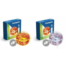 Deals, Discounts & Offers on  - Crompton Galaxy Decoration Copper USB Powered String Fairy Lights with 100 Led Light (10 Meters, Warm White & Cool White, Pack of 2)