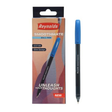 Deals, Discounts & Offers on Electronics - Reynolds SMOOTHMATE 10 CT BOX - BLUE | Ball Point Pen Set With Comfortable Grip | Pens For Writing | School and Office Stationery | Pens For Students | 0.7 mm Tip Size