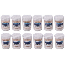 Deals, Discounts & Offers on Beauty Care - EXCELLO Biodegradable Wooden stick Cotton Buds 100sticks 200tips Pack of 12