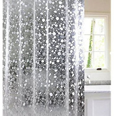 Deals, Discounts & Offers on  - SHAVIN PVC Transparent with 3D Diamond Design Print Curtain,AC Room,Waterproof Curtain (Width-54Inches X Height-108Inches) 9 feet -Clear