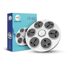 Deals, Discounts & Offers on Electronics - Wipro North West UFO 6+1 Flex Box with 6 Universal Socket & Single Switch | 2 meter long Extension Cord | Ultra smooth Rotation | Round Powerstrip