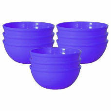 Deals, Discounts & Offers on  - WONDER Sigma 1000 Microwave Safe Multipurpose Plastic Bowl Set, 12 pc Bowl 650 ml, Violet Color