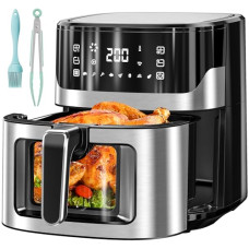 Deals and Offers on - COMFYHOME Air Fryer for Home - 1600W, 6.5 Liter Digital Air Fryer w/See-Through Window & Touch Panel, Uses 95% Less Oil, 8 Pre-set Menu & Recipe, Non-Stick Basket, Rapid Air Technology Deals, Discounts & Offers on - COMFYHOME Air Fryer for Home - 1600W, 6.5 Liter Digital Air Fryer w/See-Through Window & Touch Panel, Uses 95% Less Oil, 8 Pre-set Menu & Recipe, Non-Stick Basket, Rapid Air Technology